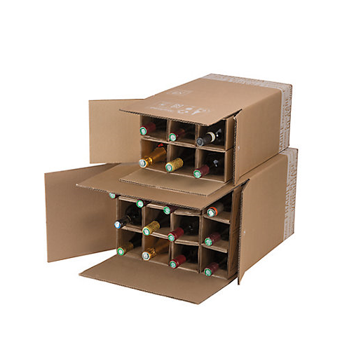 Carton à bouteilles - Carton déménagement bouteilles de vin